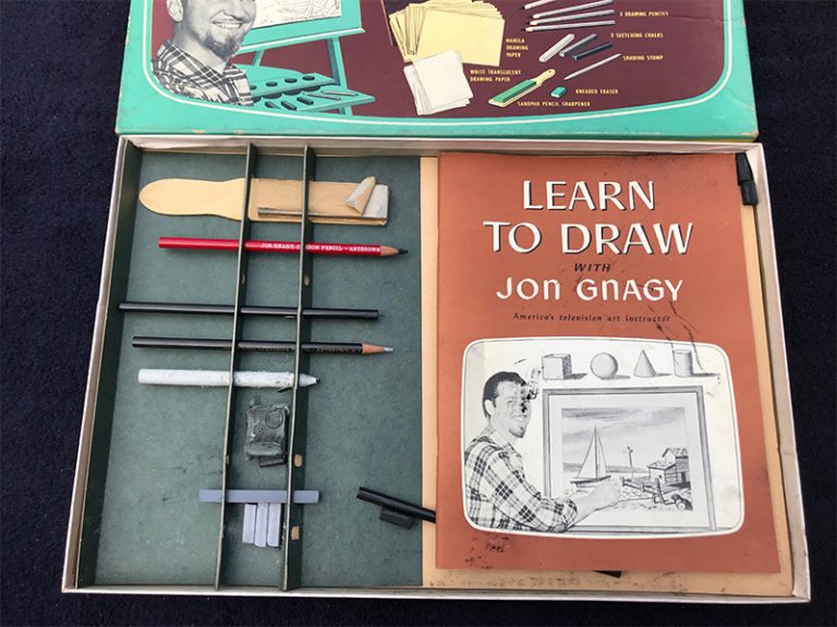 Vintage Jon Gnagy Learn To Draw Outfit Artist Drawing And Instructions